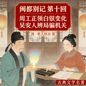 第十回《周工正领白银变化，吴安人辨局骗机关》