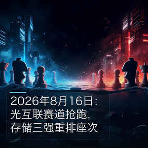 2026年8月:光互连抢跑,存储三强重排座次