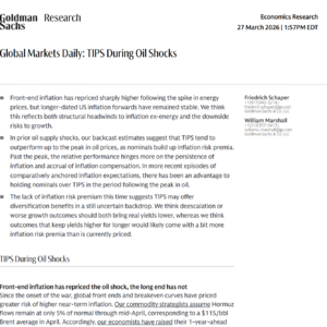 高盛重磅:油价冲击下,通胀保值债券并非全线占优,短端强长端稳成核心格局