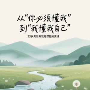 从“你必须懂我”到“我懂我自己”——23岁男友教我的课题分离课