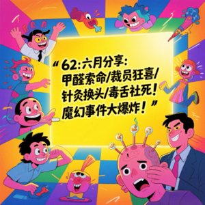 62：六月分享｜甲醛索命/裁员狂喜/针灸换头/毒舌社死！魔幻事件大爆炸！