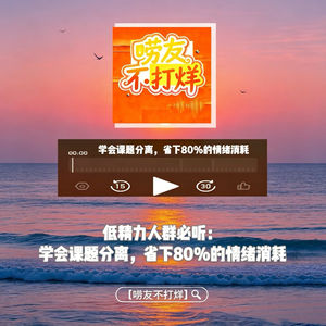 低精力人群必听：学会课题分离，省下80%的情绪消耗