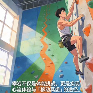 挂在岩壁上的冥想