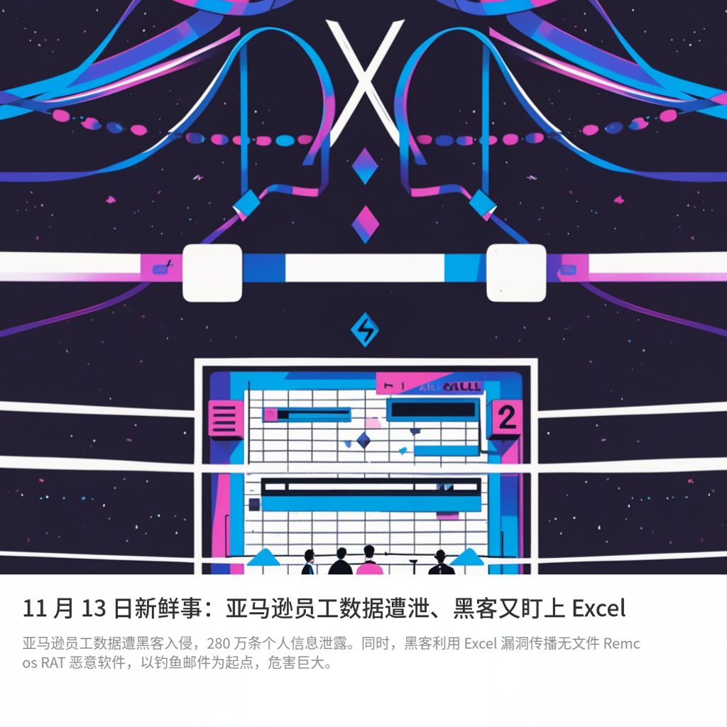 cover of episode 今日新鲜事：亚马逊员工数据遭泄、黑客又盯上了Excle