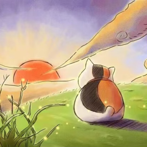 陪伴 | 偶遇看落日的小胖喵