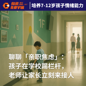 Vol.5｜聊聊亲职焦虑：孩子在学校踢栏杆，老师让家长立刻来接人