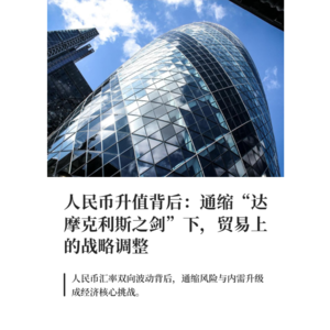 人民币升值背后：通缩“达摩克利斯之剑”下，贸易上的战略调整