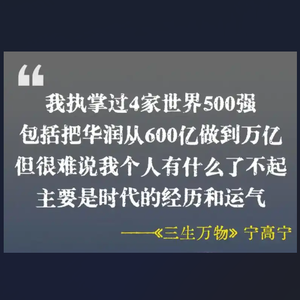 039 宁高宁《三生万物》—四大央企掌门人，戴着“镣铐”跳舞也能跳成舞王