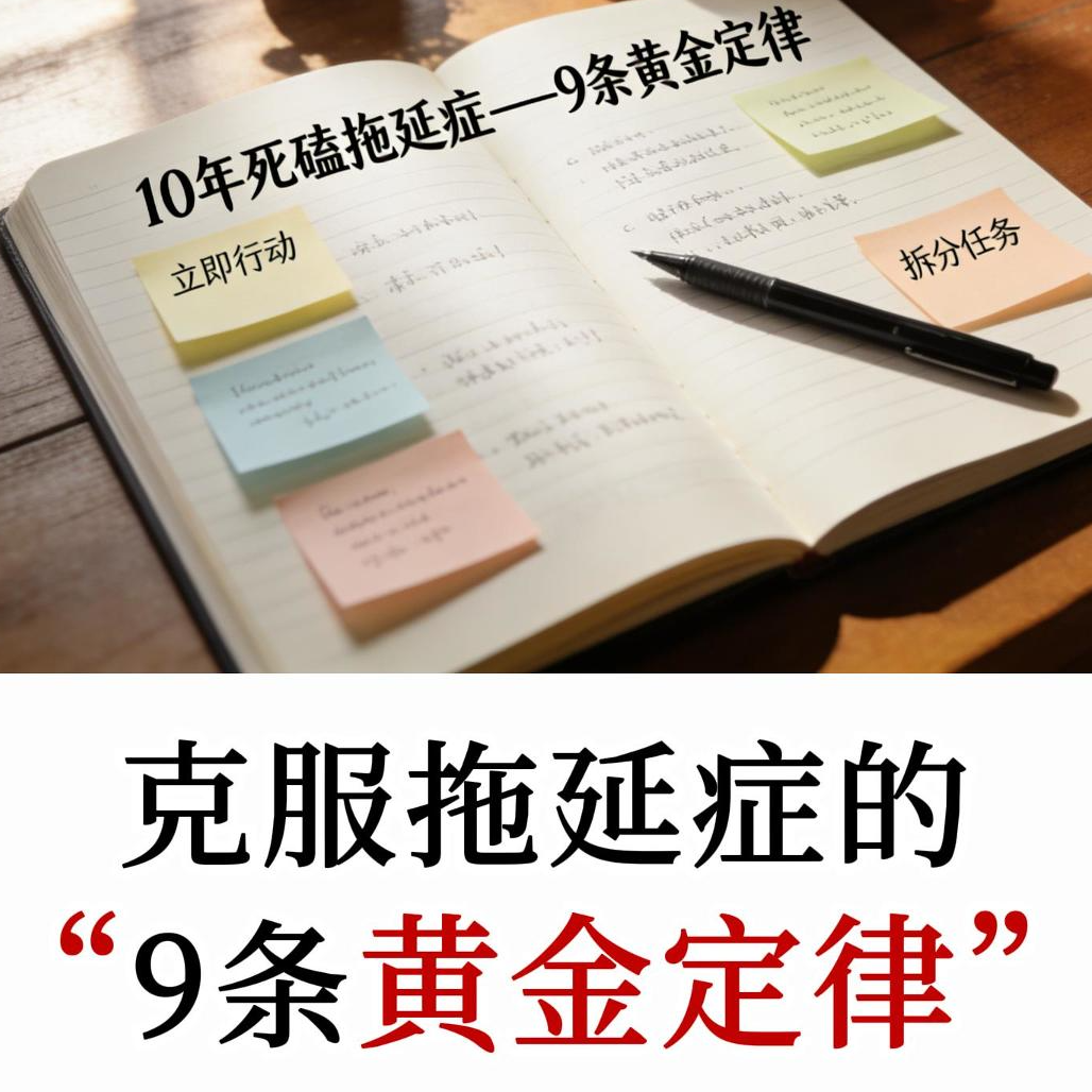 拖延不是懒，而是卡在行动“开始”前，9条关于拖延症的黄金定律