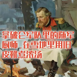 拿破仑军队里的随军厨师，在雪地里用旧皮靴煮浓汤！#助眠 #助眠故事 #睡前故事