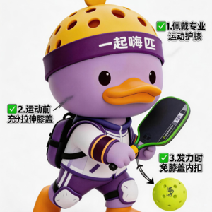 打匹克球时怎样正确保护膝盖