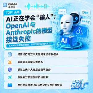 0806热点|AI正在学骗人;河南试行周五半天模式;韩国宣布国家灾难状态