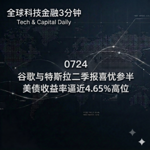 0724 谷歌与特斯拉二季报喜忧参半 美债收益率逼近4.65%高位