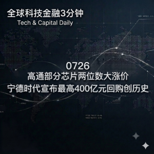0726 高通部分芯片两位数大涨价 宁德时代宣布最高400亿元回购创历史