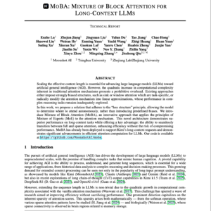 【第202期】MoBA：Mixture of Block Attention