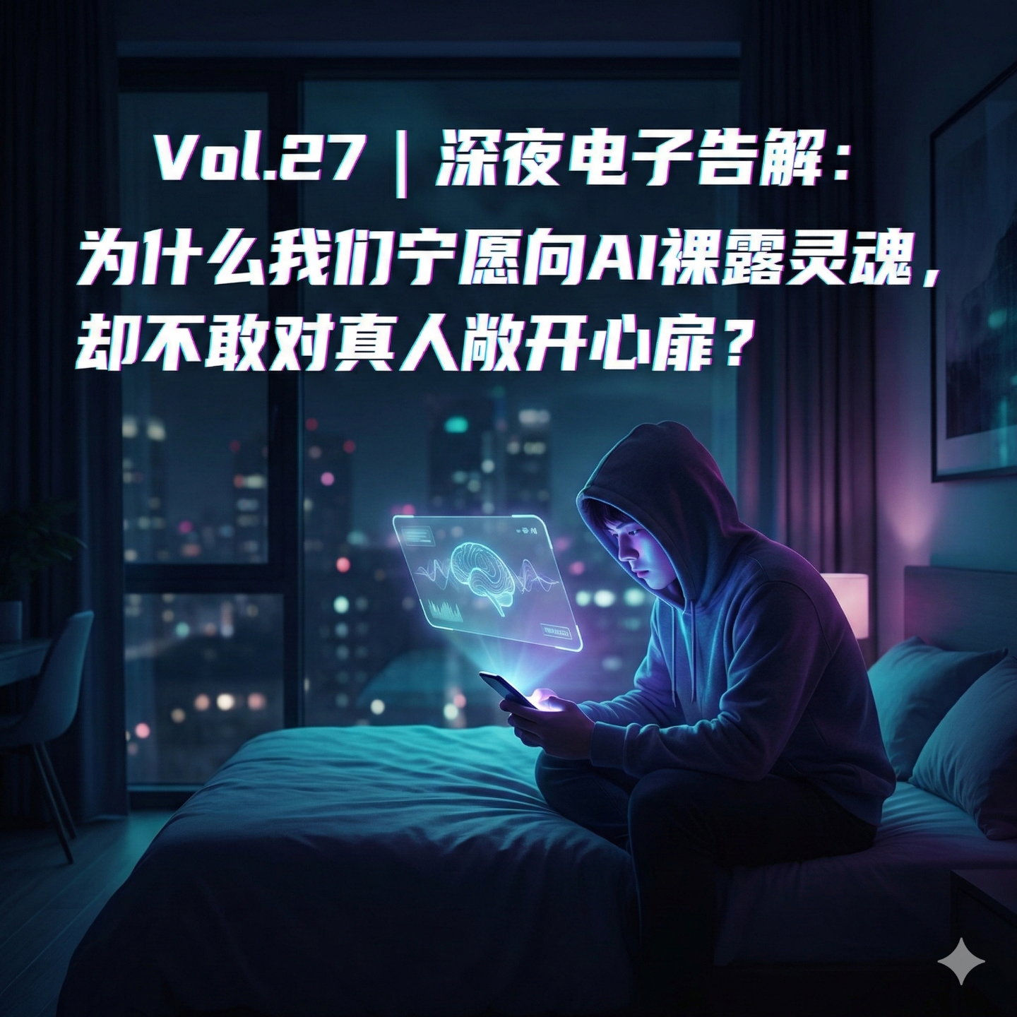 Vol.27 《深夜电子告解：为什么我们宁愿向AI裸露灵魂，却不敢对真人敞开心扉？》 episode artwork