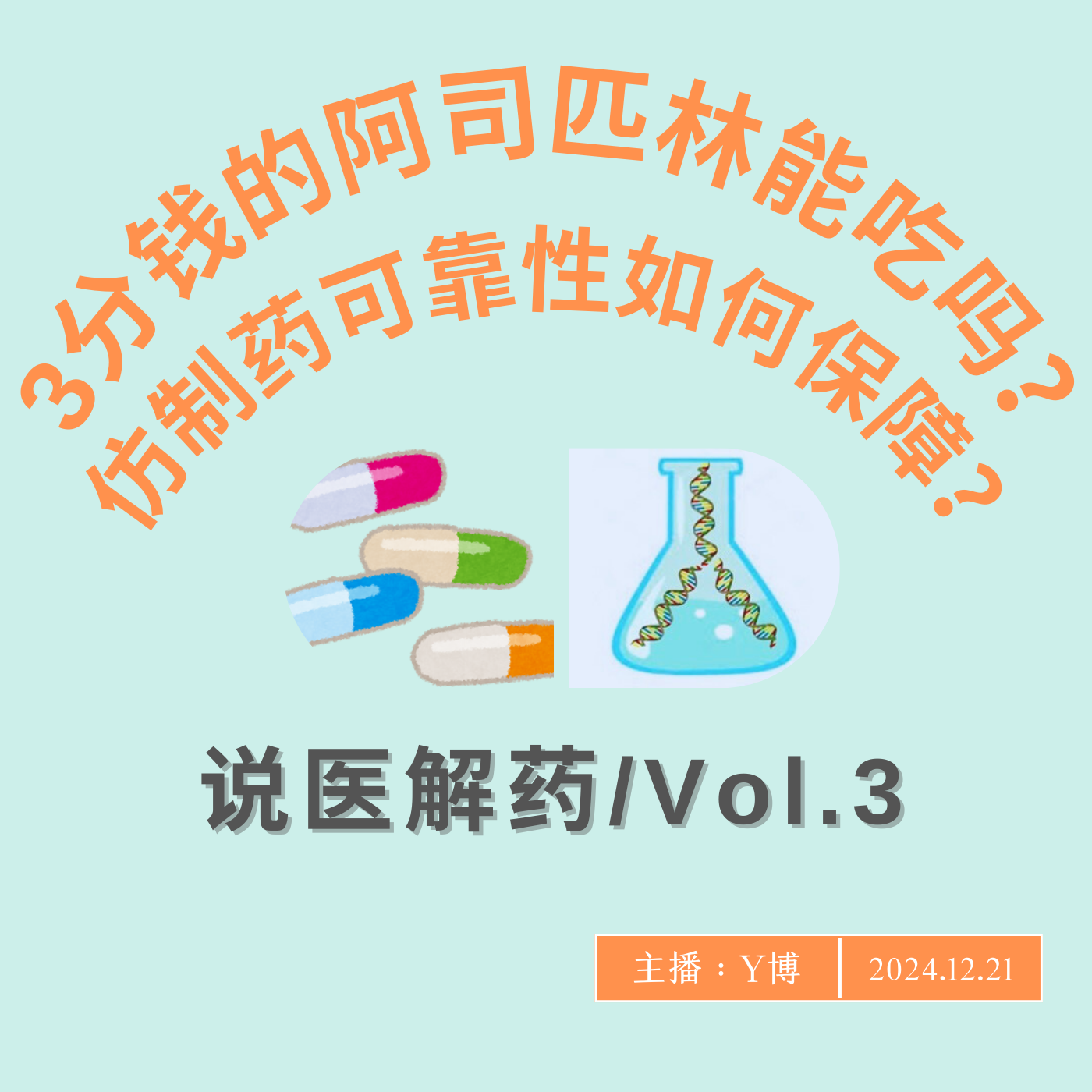 cover of episode 3分钱的阿司匹林靠谱吗？怎么看仿制药？Vol.3