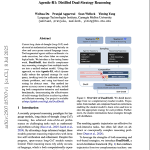 【第371期】Agentic-R1：AI如何学会“思考”与“工具”的灵活切换？——卡内基梅隆双策略推理模型解析