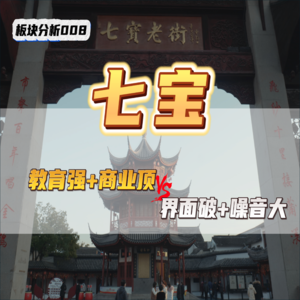 教育强+商业顶VS界面破+噪音大,外环一哥压力山大!——七宝