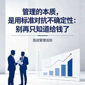 管理的本质，是用标准对抗不确定性：别再只知道给钱了