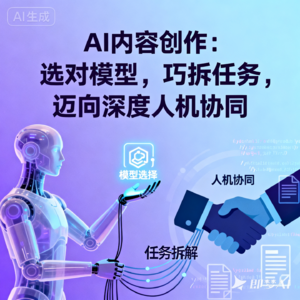 AI内容创作:选对模型,巧拆任务,迈向深度人机协同