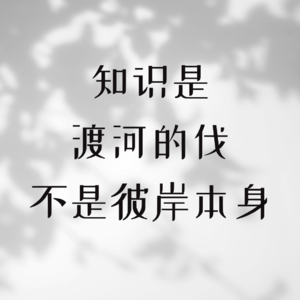 知识是渡河的伐，不是彼岸本身