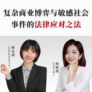 Vol.38复杂商业博弈与敏感社会事件的法律应对之法