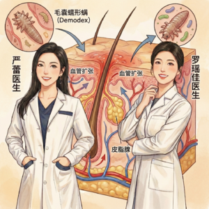 EP07-玫瑰痤疮（上）:严蕾×罗瑶佳：圣诞老人的红鼻头、半夜谈恋爱的螨虫和脸上的热带雨林