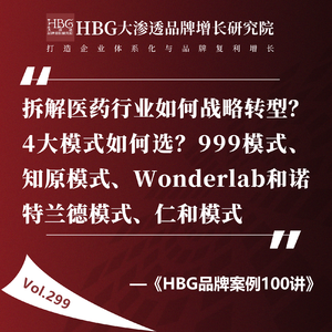 Vol.299 拆解医药行业战略转型:999、知原、Wonderlab与仁和,4大模式怎么选?