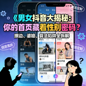 vol.20 算法世界的平行宇宙-你的抖音全是美女，我的抖音全是猫：男女算法大揭秘