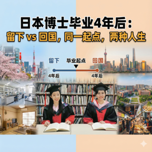 EP1.日本博士毕业4年后:1个起点,2种人生。留下vs回国,创业vs当大学老师,中国生活和日本生活的真实对比!