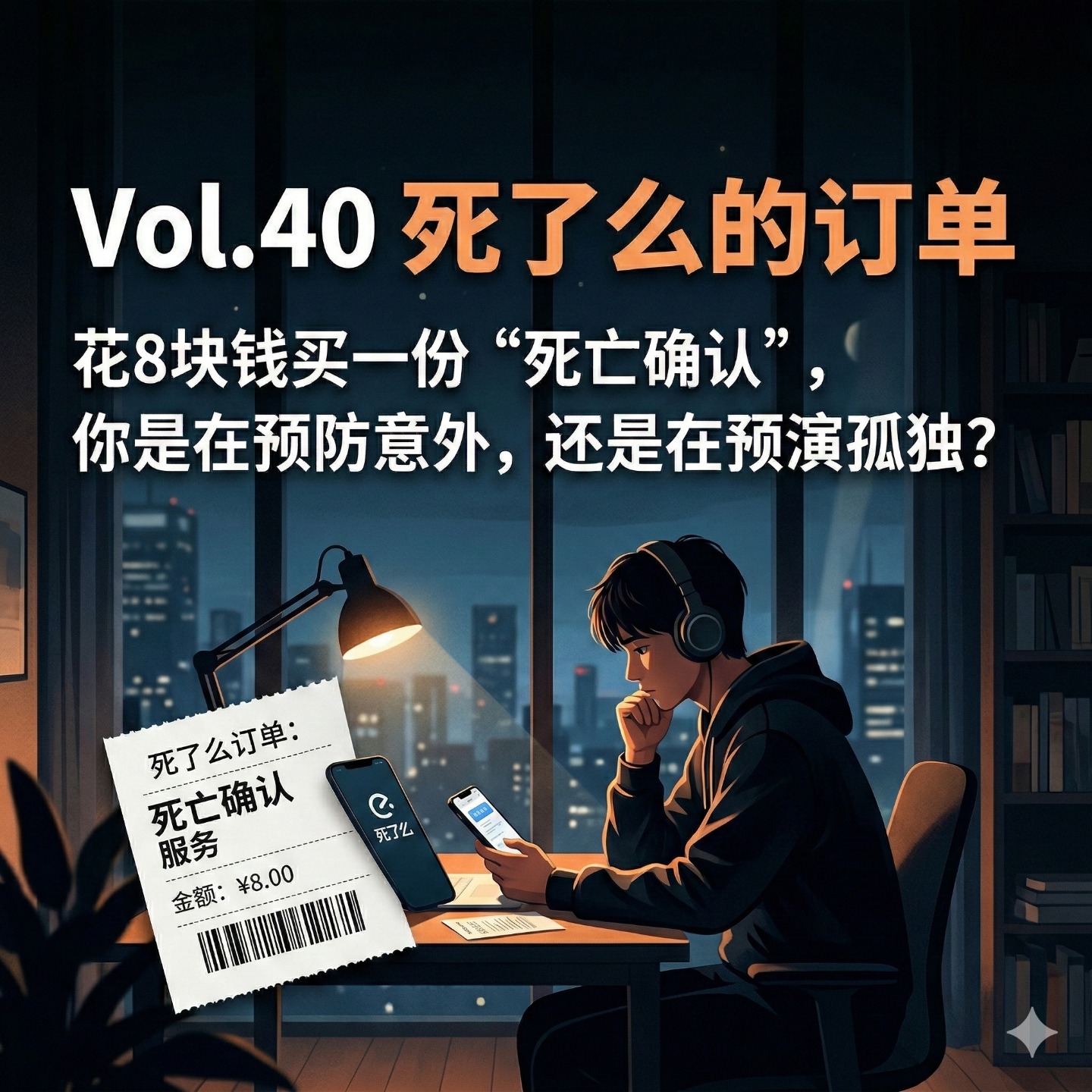 Vol.40 《死了么的订单：花8块钱买一份“死亡确认”，你是在预防意外，还是在预演孤独？》 episode artwork