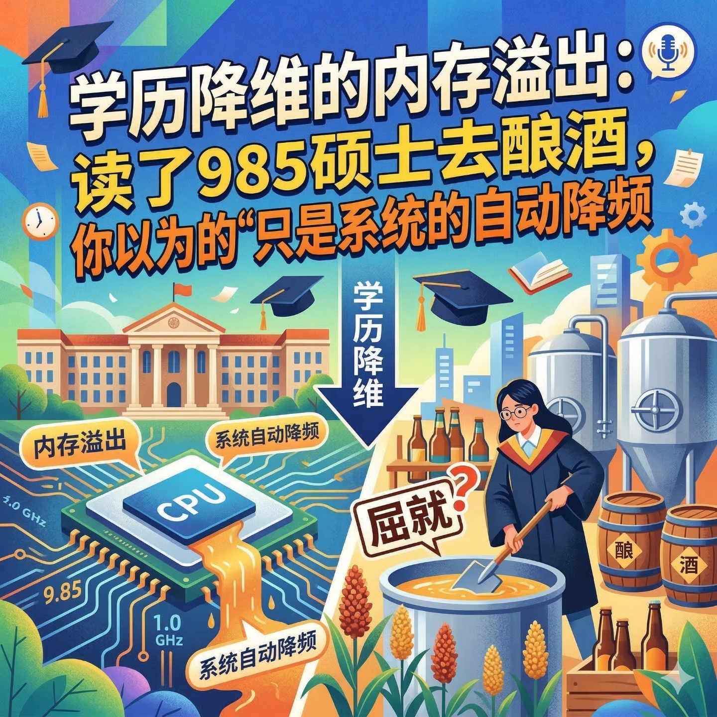 Vol.49 《学历降维的内存溢出：读了985硕士去酿酒，你以为的“屈就”只是系统的自动降频》 episode artwork