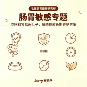 【毛孩肠胃康养研究所】 第 5 期 肠胃敏感专题｜吃啥都容易闹肚子，敏感体质长期养护方案