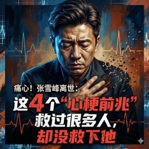 痛心！张雪峰离世：这4个“心梗前兆”，救过很多人，却没救下他