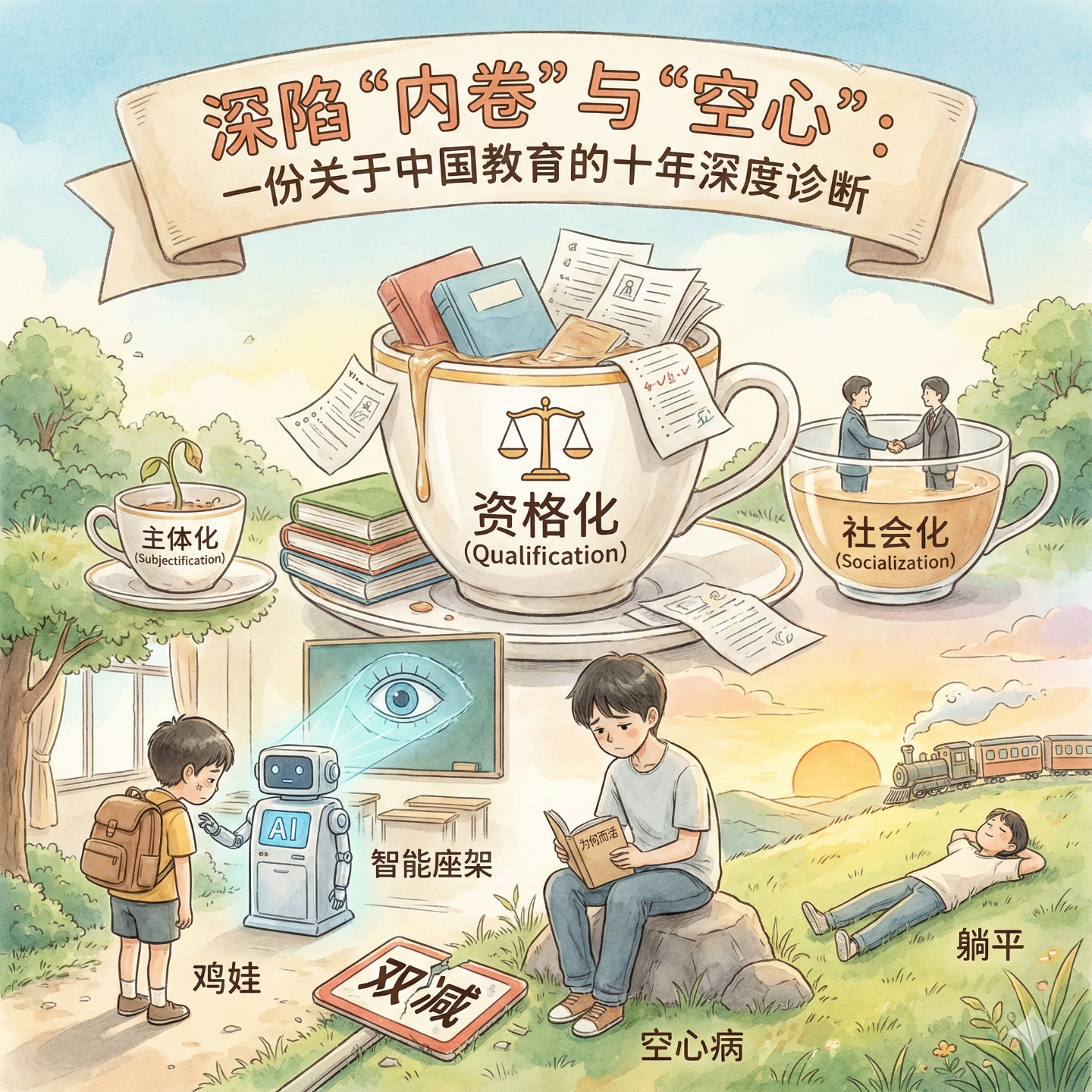 深陷“内卷”与“空心”：一份关于中国教育的十年深度诊断 episode artwork