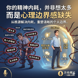 你的精神内耗，并非想太多，而是心理边界感缺失