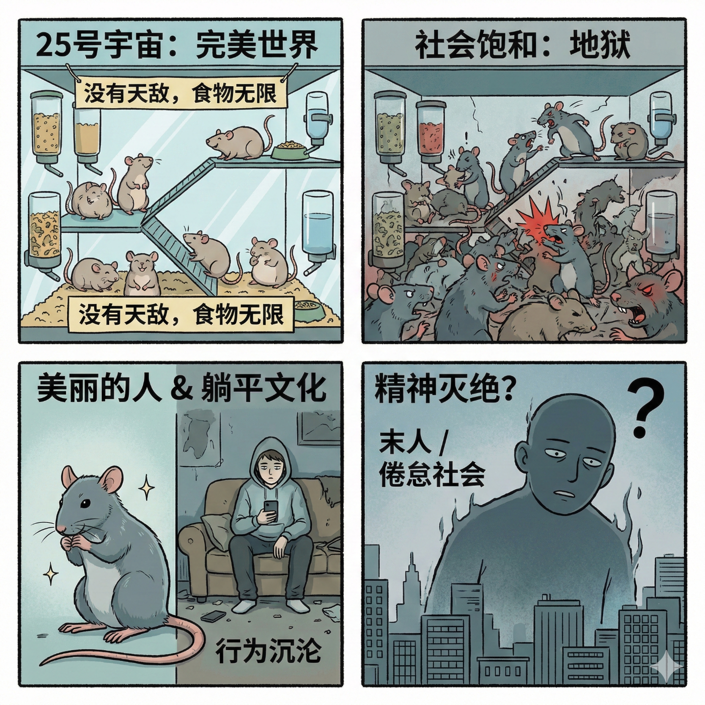 老鼠乌托邦隐喻：躺平与低欲望是文明的“第一次死亡” episode artwork