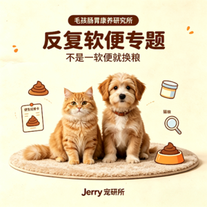 【毛孩肠胃康养研究所】 第 2 期 反复软便专题|不是一软便就换粮!找对根源才会好