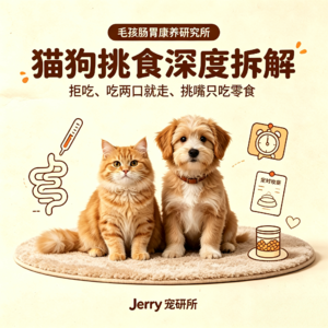 【毛孩肠胃康养研究所】 第 4 期 猫狗挑食深度拆解|拒吃、吃两口就走、挑嘴只吃零食