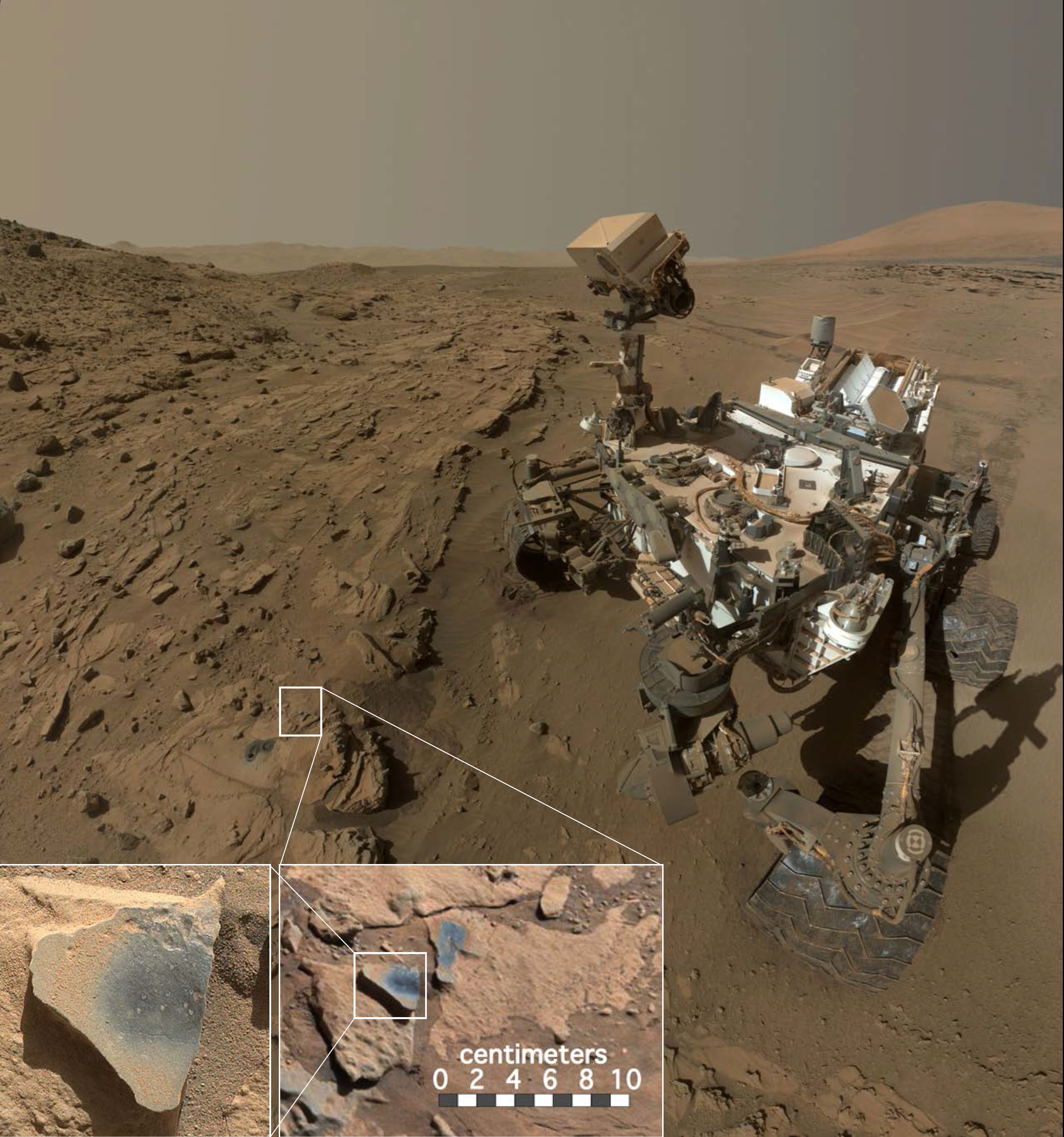 NASA好奇号火星车完成盖尔陨石坑第48次岩石钻探