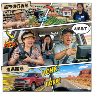 EP 103｜带着爸妈勇闯美西：从超市强行拆葱到遭遇路怒，这趟旅行太抓马