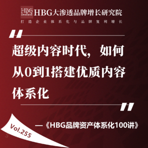 Vol.255 超级内容时代，如何从0到1搭建优质内容体系化 |HBG优质内容体系化100讲