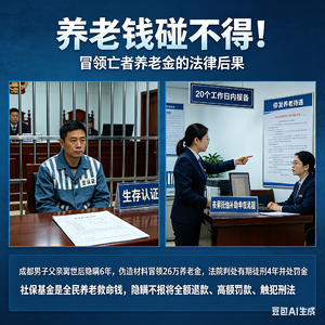养老钱碰不得！冒领亡者养老金，退钱罚款还要坐牢